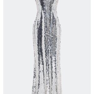 Simon Miller Strapless Silver Sequin Dress